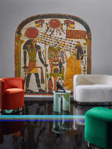 Mural egipskie ilustracje Pierre Frey FP889001 Taperet Merveilles d'Egypte