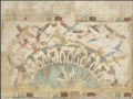 Mural przypominający fresk z ptakami Pierre Frey FP890001 Les Marais Du Nil Merveilles d'Egypte