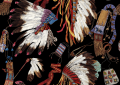 Tapeta indiańskie pióropusze Pierre Frey FP514002 Grand Canyon