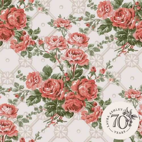 Tapeta róże i kratownica Laura Ashley 121081 Country Roses Volume III