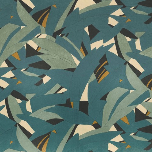 Tkanina welurowa z roślinnym wzorem Casamance 46050218 Astelia