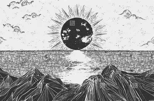 Fototapeta krajobraz zachodzącego słońca London Art TDV2GP202_4A Do The Strand The Daydreamer Vol.2