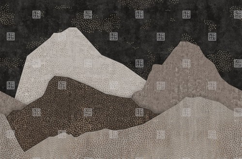 Fototapeta góry i kropki London Art TDV2GP305_2 White Room The Daydreamer Vol.2