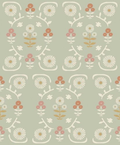 Tapeta roślinna w stylu folk Boras Tapeter 5820 Isolde Nordic Folk