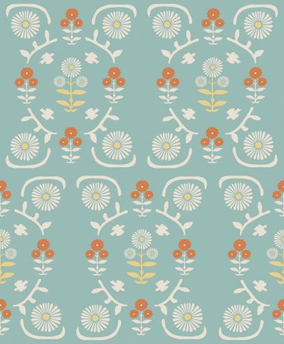 Tapeta roślinna w stylu folk Boras Tapeter 5821 Isolde Nordic Folk