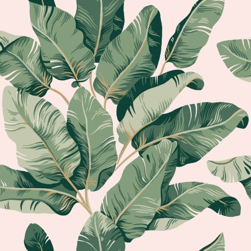 Tapeta liście bananowca Sandberg S10435 Tom Emerald Palm Garden