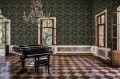 Tapeta pędy bambusa Sandberg S10446 Leon Charcoal Palm Garden