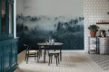 Fototapeta zamglony las Rebel Walls R18863 Misty Woodland Blue Mystic Shades
