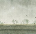 Fototapeta krajobraz skandynawskiej natury Rebel Walls R18879 Scandinavian Landscape Light Green Mystic Shades