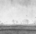 Fototapeta krajobraz skandynawskiej natury Rebel Walls R18880 Scandinavian Landscape Black White Mystic Shades
