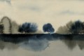 Fototapeta akwarelowy krajobraz Rebel Walls R20169 Stormy Forest Blue Mystic Shades