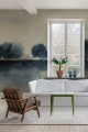 Fototapeta akwarelowy krajobraz Rebel Walls R20169 Stormy Forest Blue Mystic Shades