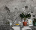 Fototapeta polne kwiaty w stylu vintage Rebel Walls R20175 Dreamy Rudbeckia Black White Mystic Shades