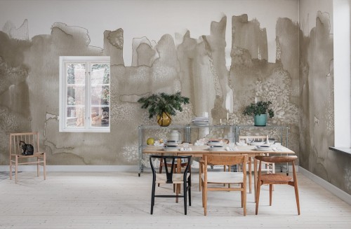 Fototapeta artystyczna akwarela Rebel Walls R20178 Watercolor City Beige Mystic Shades