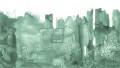 Fototapeta artystyczna akwarela Rebel Walls R20179 Watercolor City Green Mystic Shades