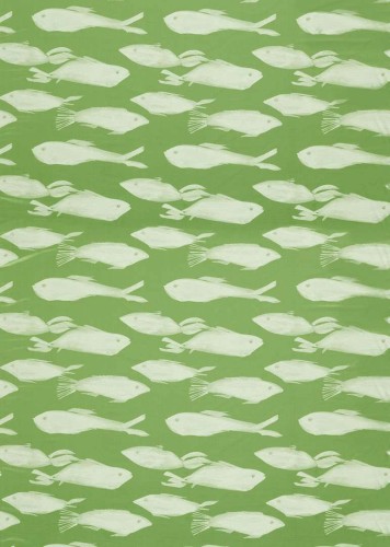 Tkanina żakardowa w ryby Harlequin 134048 Kaku Idyllic