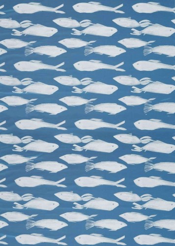 Tkanina żakardowa w ryby Harlequin 134049 Kaku Idyllic