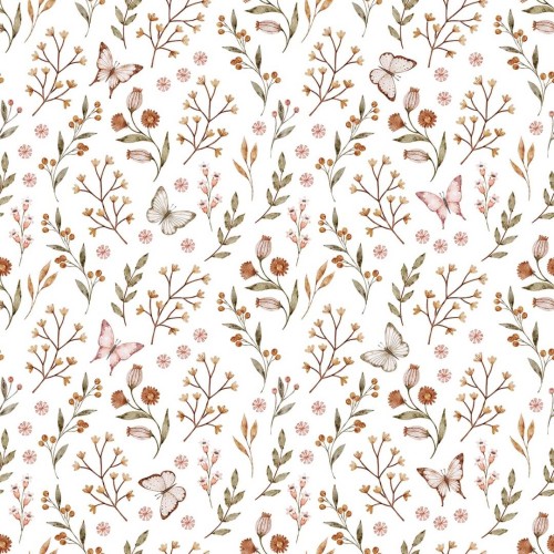 Tapeta ogród Lilipinso H0795 Butterflies And Flowers