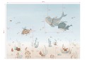 Mural wieloryby i żółw podwodny świat Lilipinso H0774 Seabed, Whales