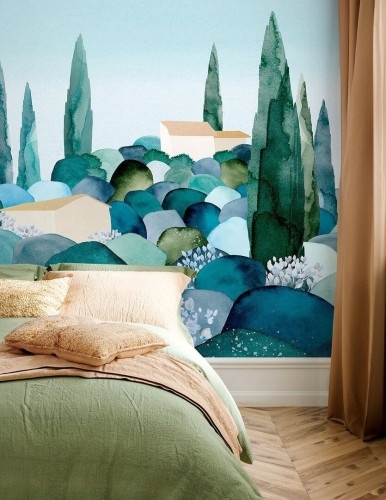 Mural artystyczny krajobraz natury PaperMint Les Cypres 1207