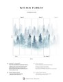Mural zamglony las PaperMint Winter Forest 60