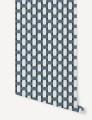 Tapeta geometryczna plecionka Papermint Bauhaus 1122 Bleu d'Amiens Classics
