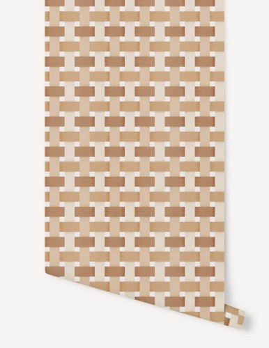 Tapeta geometryczna plecionka Papermint Bauhaus 1123 Caramel Classics