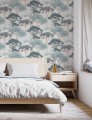Tapeta drzewa Papermint Canopee 1213 Bleu Lichen Classics