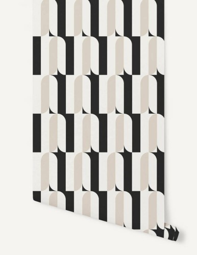 Tapeta geometryczna Papermint Ceramica 1116 Poivre Neige Classics