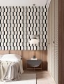 Tapeta geometryczna Papermint Ceramica 1116 Poivre Neige Classics