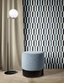 Tapeta geometryczna Papermint Ceramica 1117 Bleu Myrte Classics