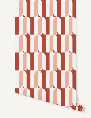 Tapeta geometryczna Papermint Ceramica 1119 Rouge Cerise Classics