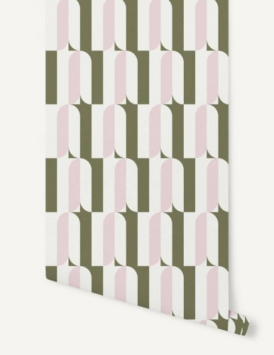 Tapeta geometryczna Papermint Ceramica 1120 Rose de Parme Classics