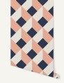 Tapeta geometryczna kratownica Papermint Cielda 1 CORAIL Classics