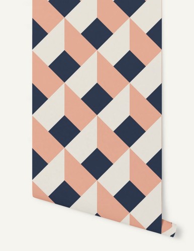 Tapeta geometryczna kratownica Papermint Cielda 1 CORAIL Classics