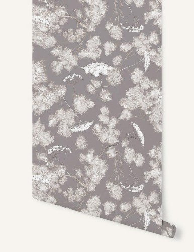 Tapeta gałęzie sosny Papermint Epine Douce 1194 Roche Brune Classics