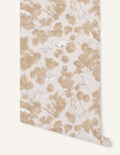 Tapeta gałęzie sosny Papermint Epine Douce 1196 Ocre Dore Classics