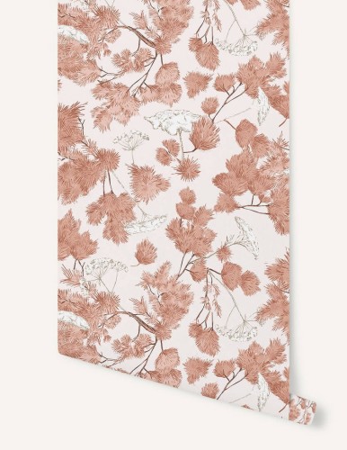 Tapeta gałęzie sosny Papermint Epine Douce 1210 Argile Rose Classics