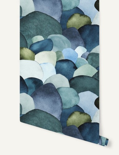 Tapeta abstrakcyjna Papermint Maquis 1187 Bleu Sarcelle Classics