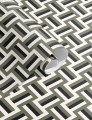 Tapeta geometryczna labirynt Papermint Neue 1110 Vert Khaki Classics