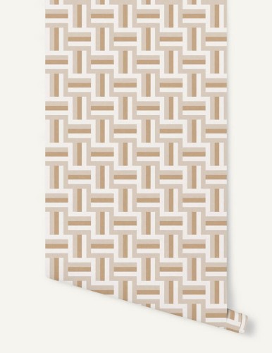 Tapeta geometryczna labirynt Papermint Neue 1113 Laiton Classics