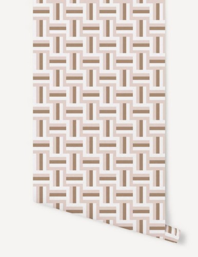 Tapeta geometryczna labirynt Papermint Neue 1114 Rose Sable Classics
