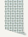 Tapeta geometryczna labirynt Papermint Neue 1115 Bleu Amarente Classics