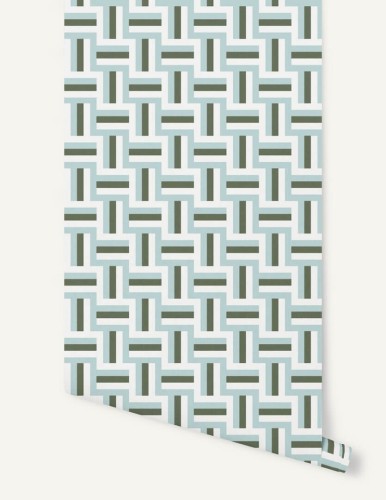 Tapeta geometryczna labirynt Papermint Neue 1115 Bleu Amarente Classics