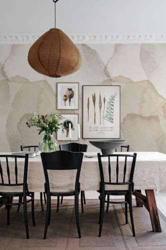 Fototapeta akwarelowe plamy Rebel Walls R18588 Petals Sand Simplicity