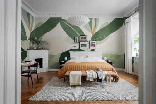 Fototapeta liście bananowca Rebel Walls R18590 Ruby Green Simplicity