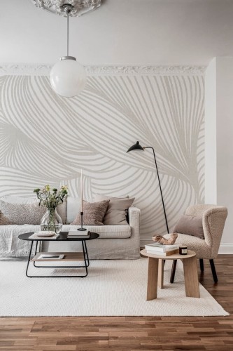 Fototapeta falujące linie Rebel Walls R18596 Opulence Lines Sand Simplicity