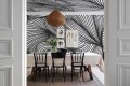 Fototapeta falujące linie Rebel Walls R18597 Opulence Lines Graphite Simplicity