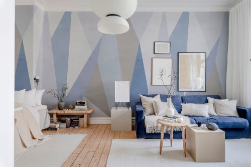 Fototapeta geometryczna Rebel Walls R18607 Crystal Lilac Simplicity