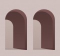 Fototapeta architektoniczne łuki Rebel Walls R18619 Arch Pink Simplicity